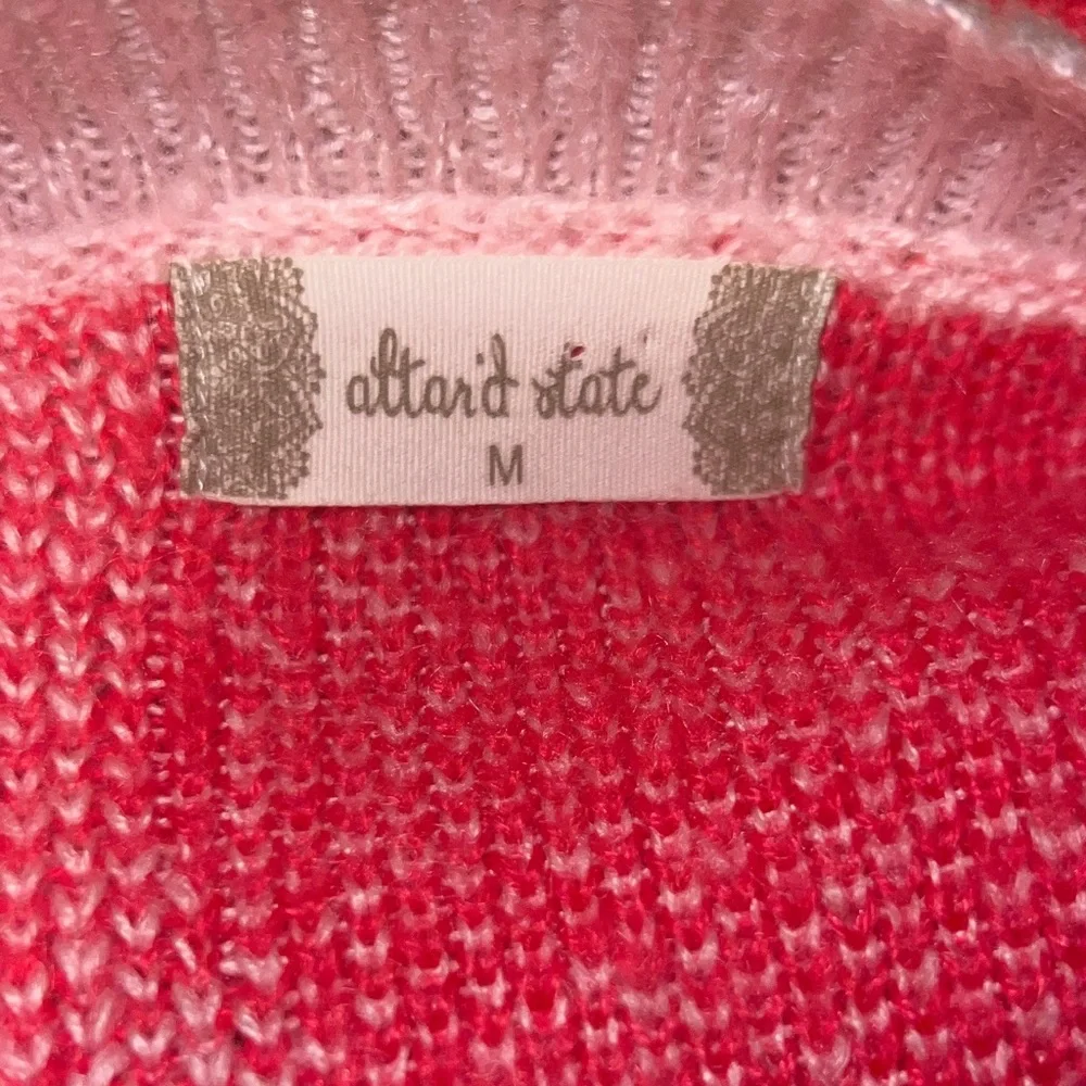 Altar'd State Smiley Brianna Boxy Oversized Pullover Crew Neck Sweater -Medium - Picture 9 of 9